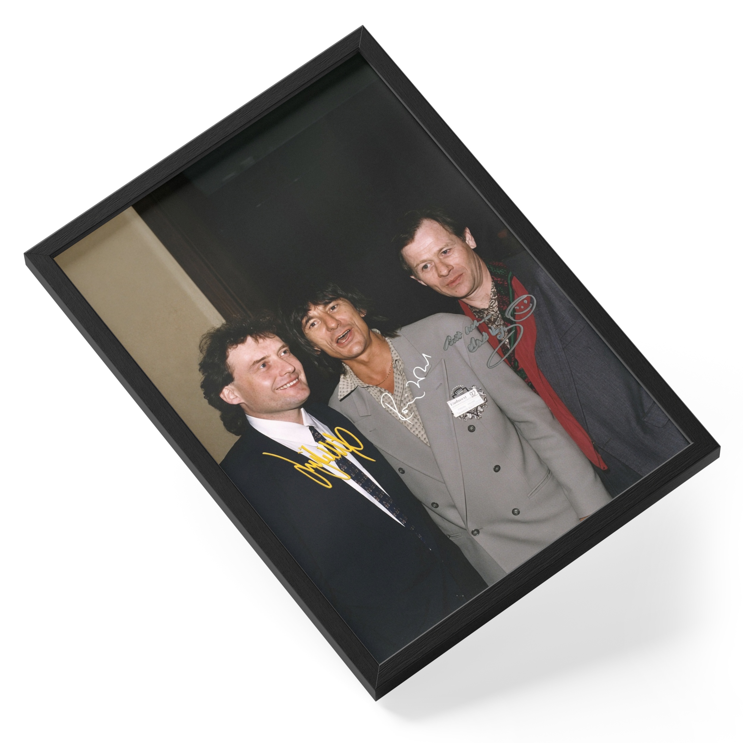 Alex Higgins Jimmy White Ronnie Wood Snooker Rock Portrait — angled view