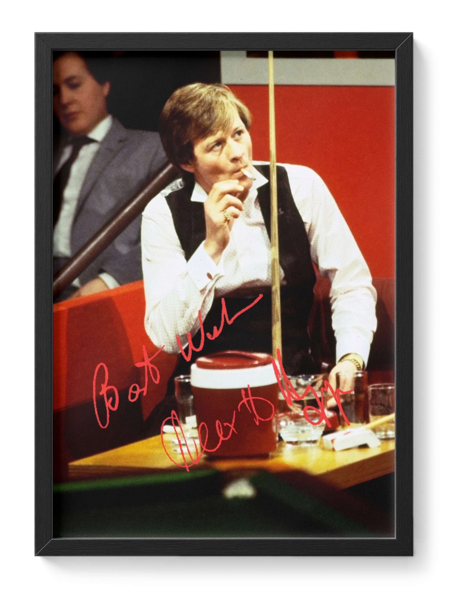 Alex Higgins Snooker Hurricane Champion Portrait Signed — main view