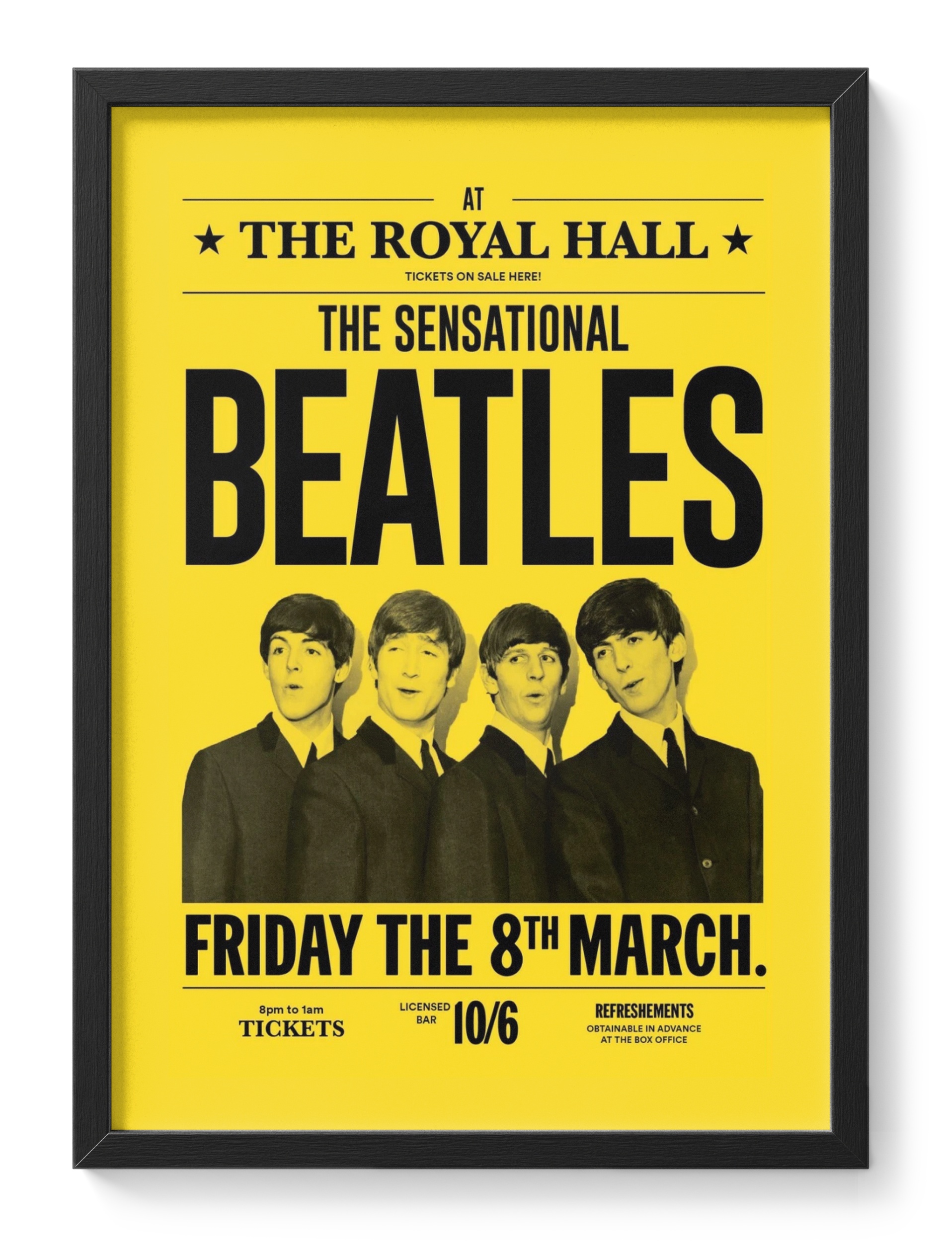 Beatles Live Concert Stage Performance 1960s Photo — main view