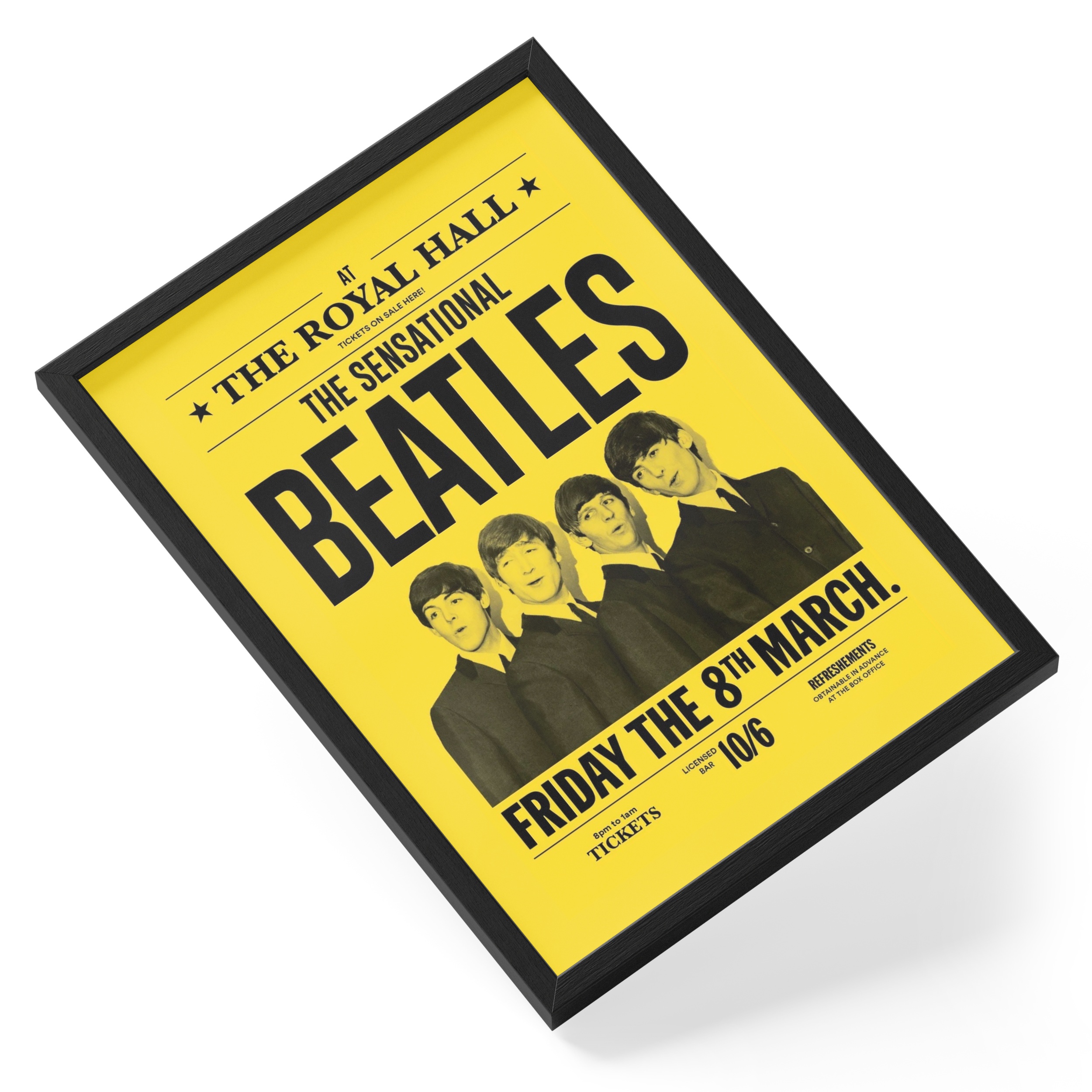 Beatles Live Concert Stage Performance 1960s Photo — angled view