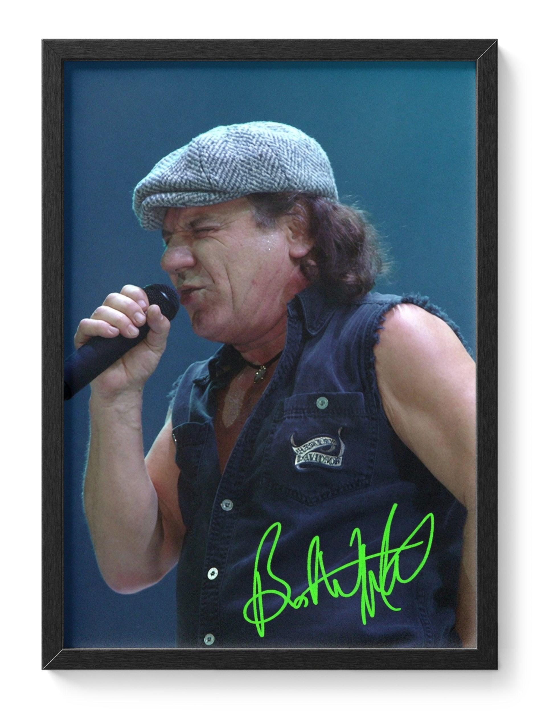Brian Johnson Acdc Singer Frontman Rock Portrait Signed — main view