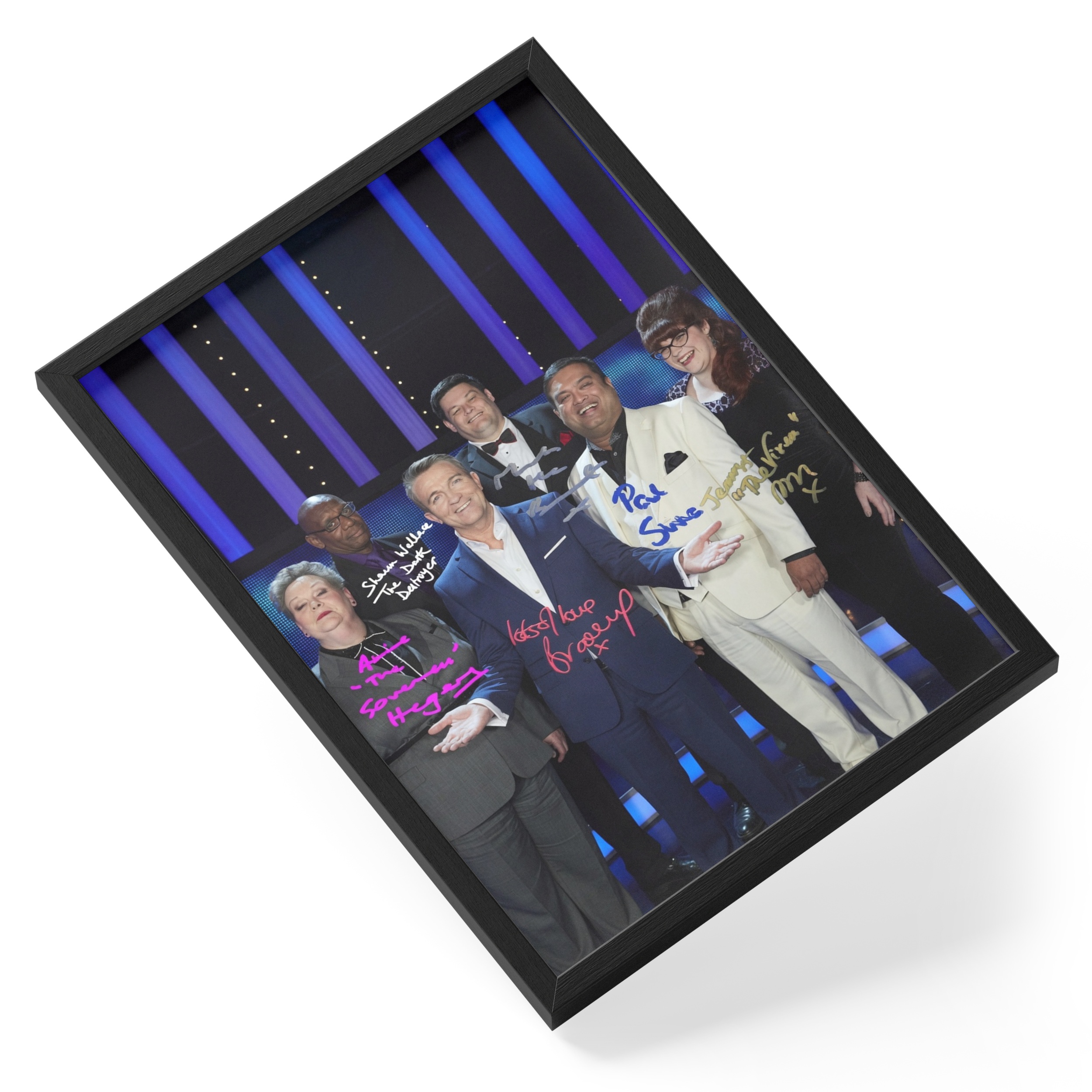 Chase Bradley Walsh Quiz Tv Show British Cast — angled view