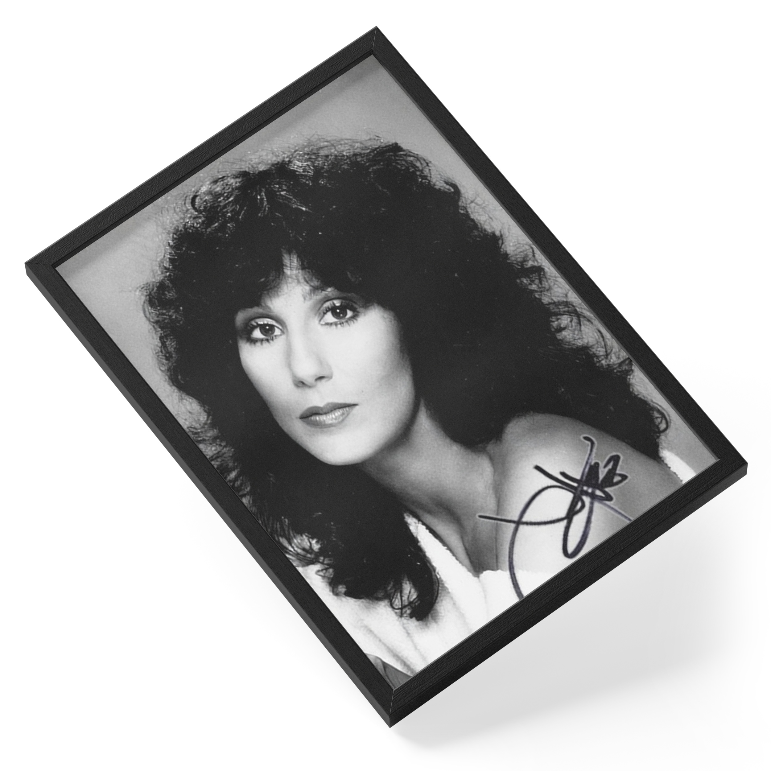 Cher Singer Actress Diva Glamour Portrait Signed — angled view