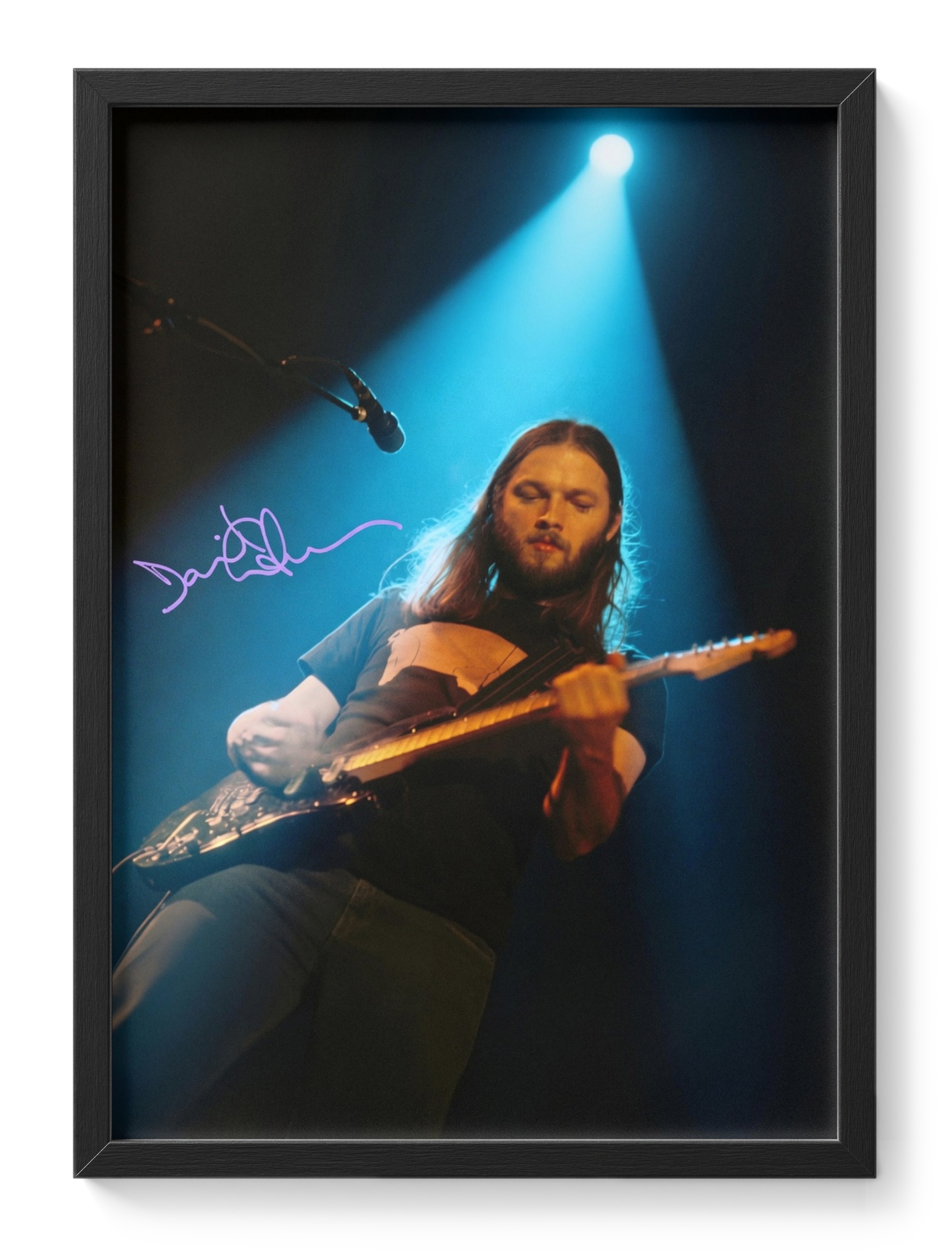 David Gilmour Pink Floyd Guitarist Solo Portrait Signed — main view