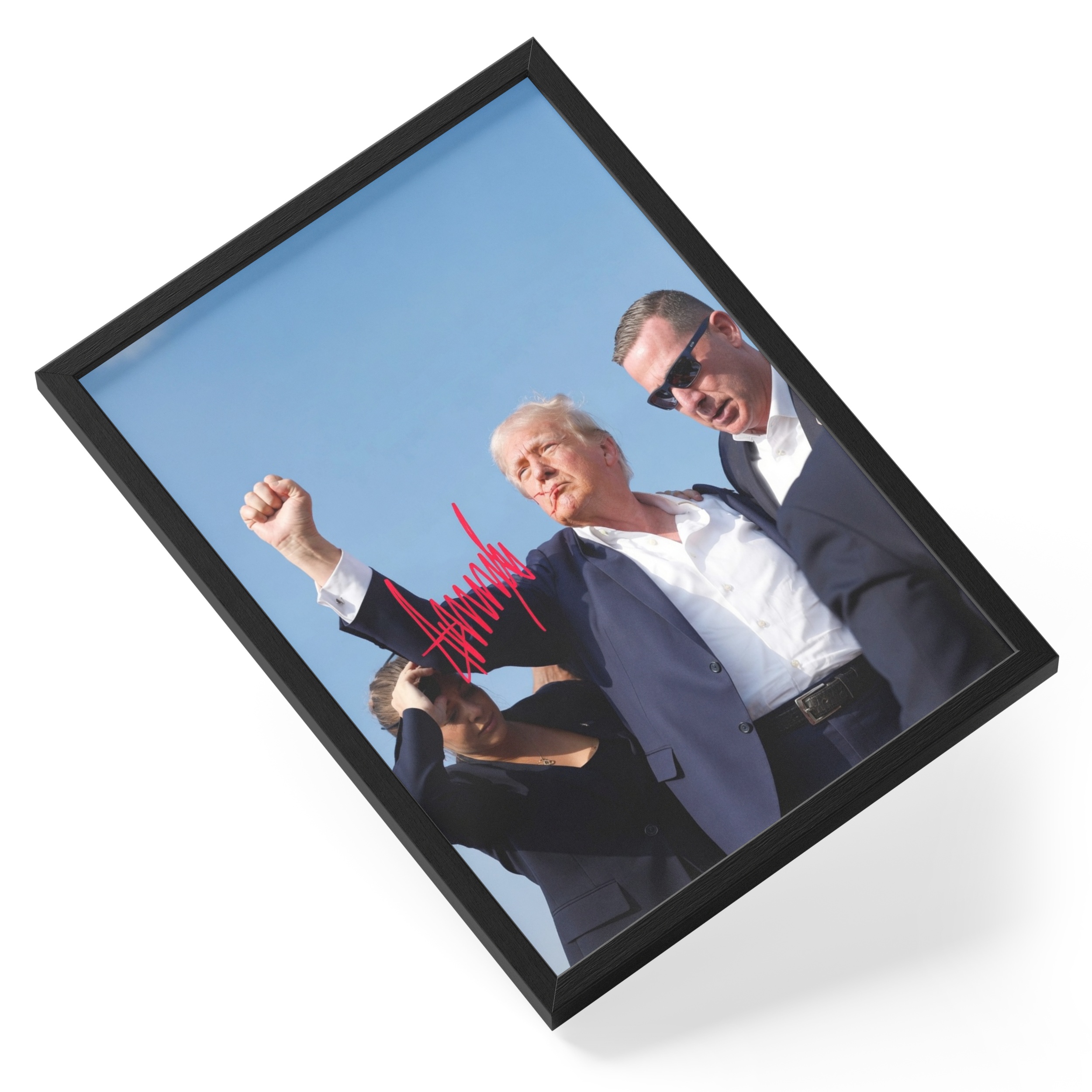 Donald Trump Us President Politician Portrait Signed — angled view