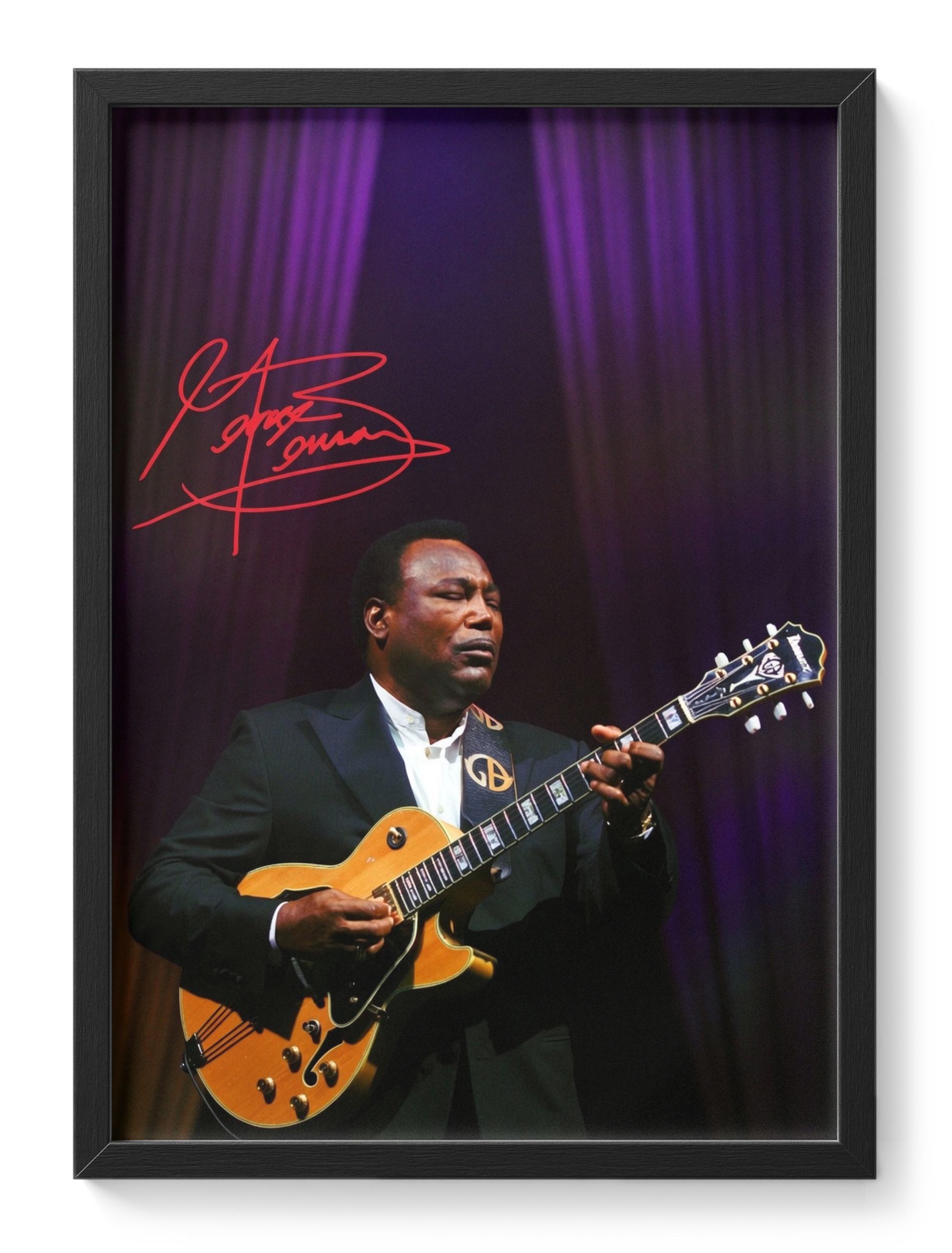 George Benson Jazz Guitarist Singer Portrait Signed — main view