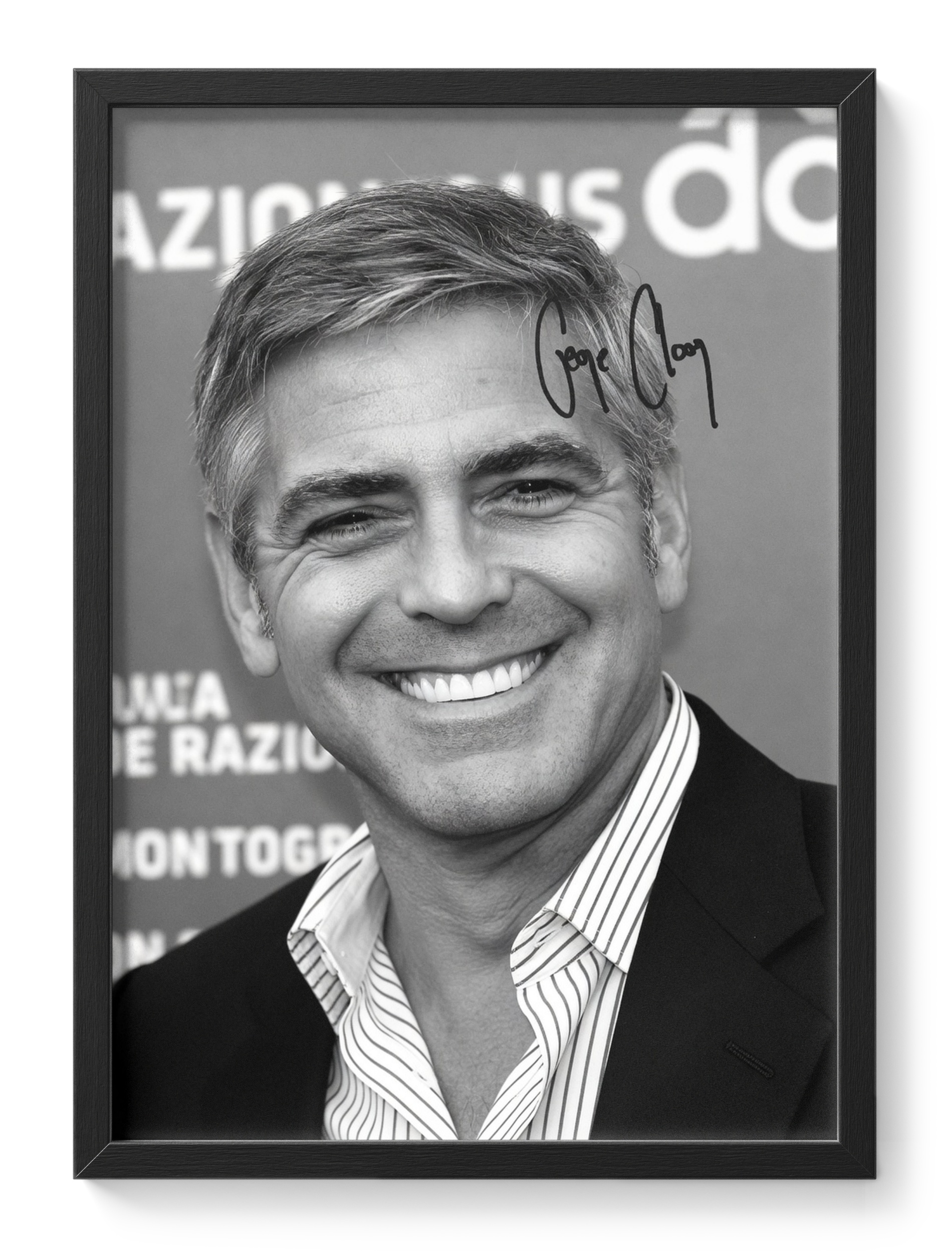 George Clooney Actor Hollywood Film Star Portrait Signed — main view