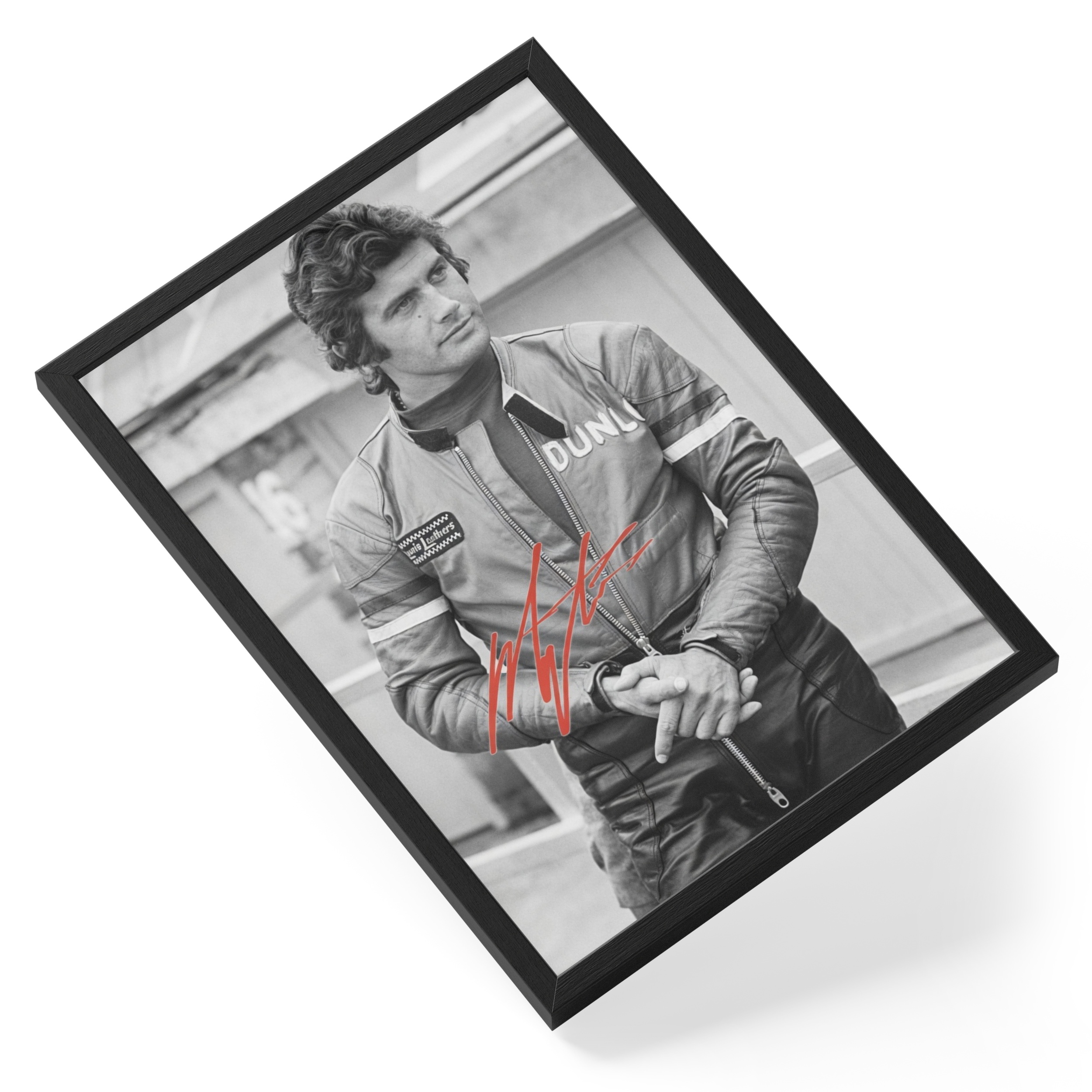 Giacomo Agostini Motogp Motorcycle Racing Champion Portrait — angled view