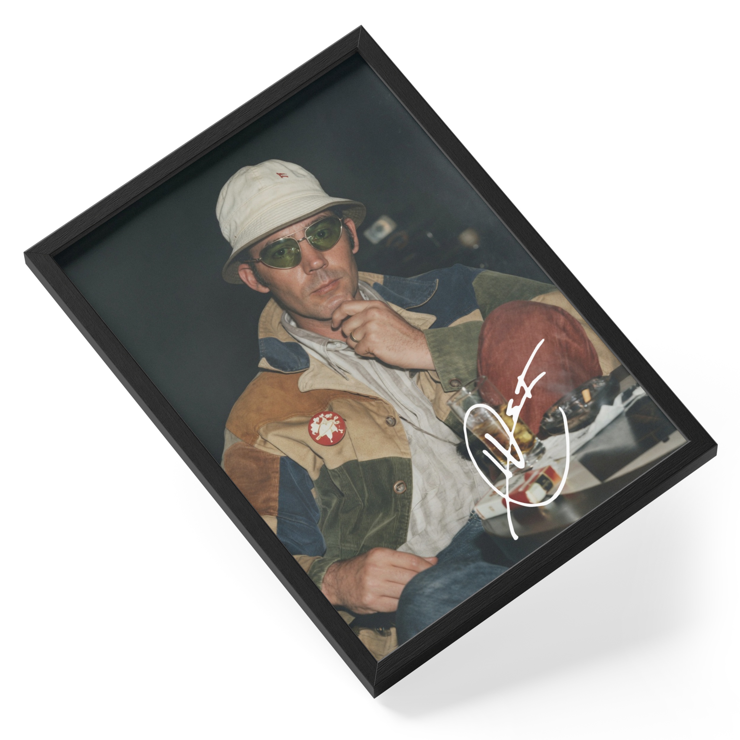 Hunter S Thompson Gonzo Journalist Writer Portrait Classic — angled view