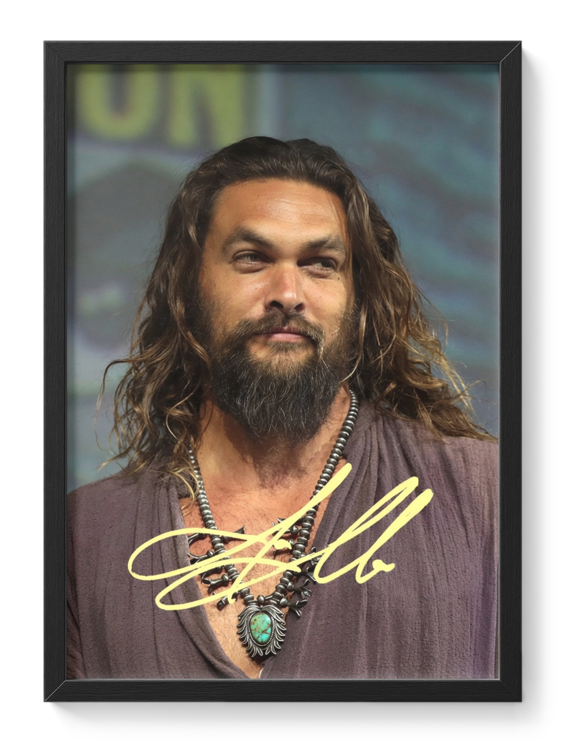 Jason Momoa Actor Aquaman Hollywood Portrait Signed — main view