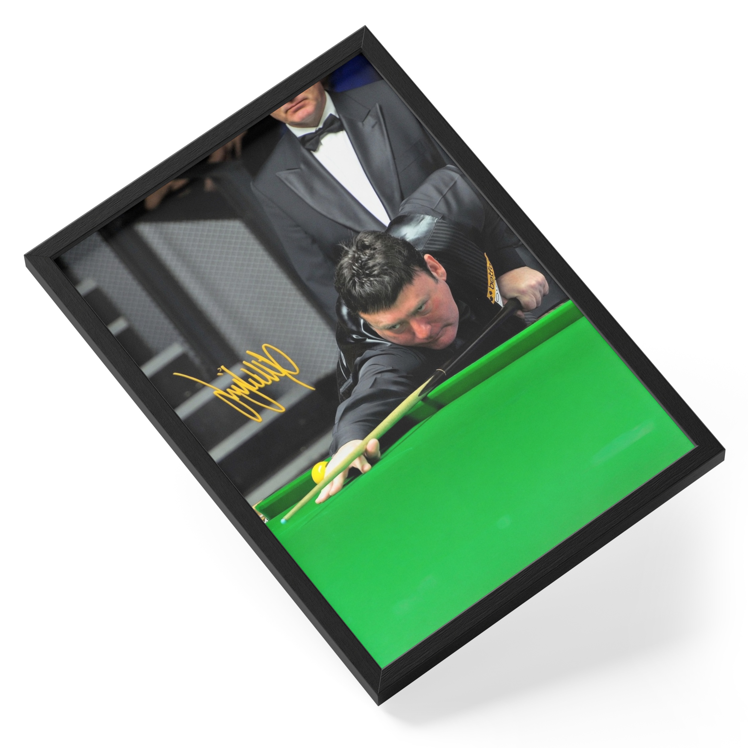 Jimmy White Snooker Whirlwind Champion Portrait Signed — angled view