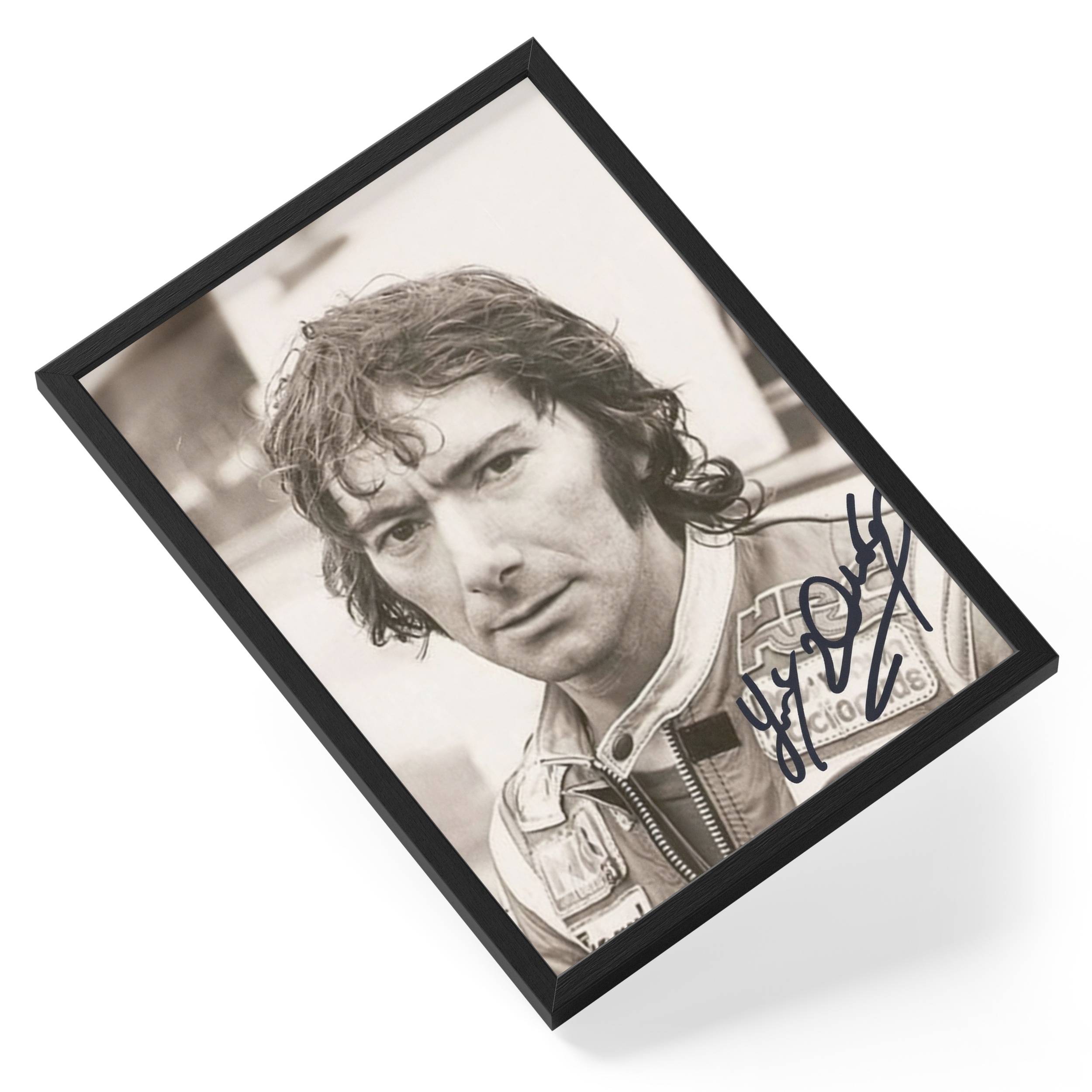 Joey Dunlop Tt Legend Motorcycle Racing Champion Portrait — angled view