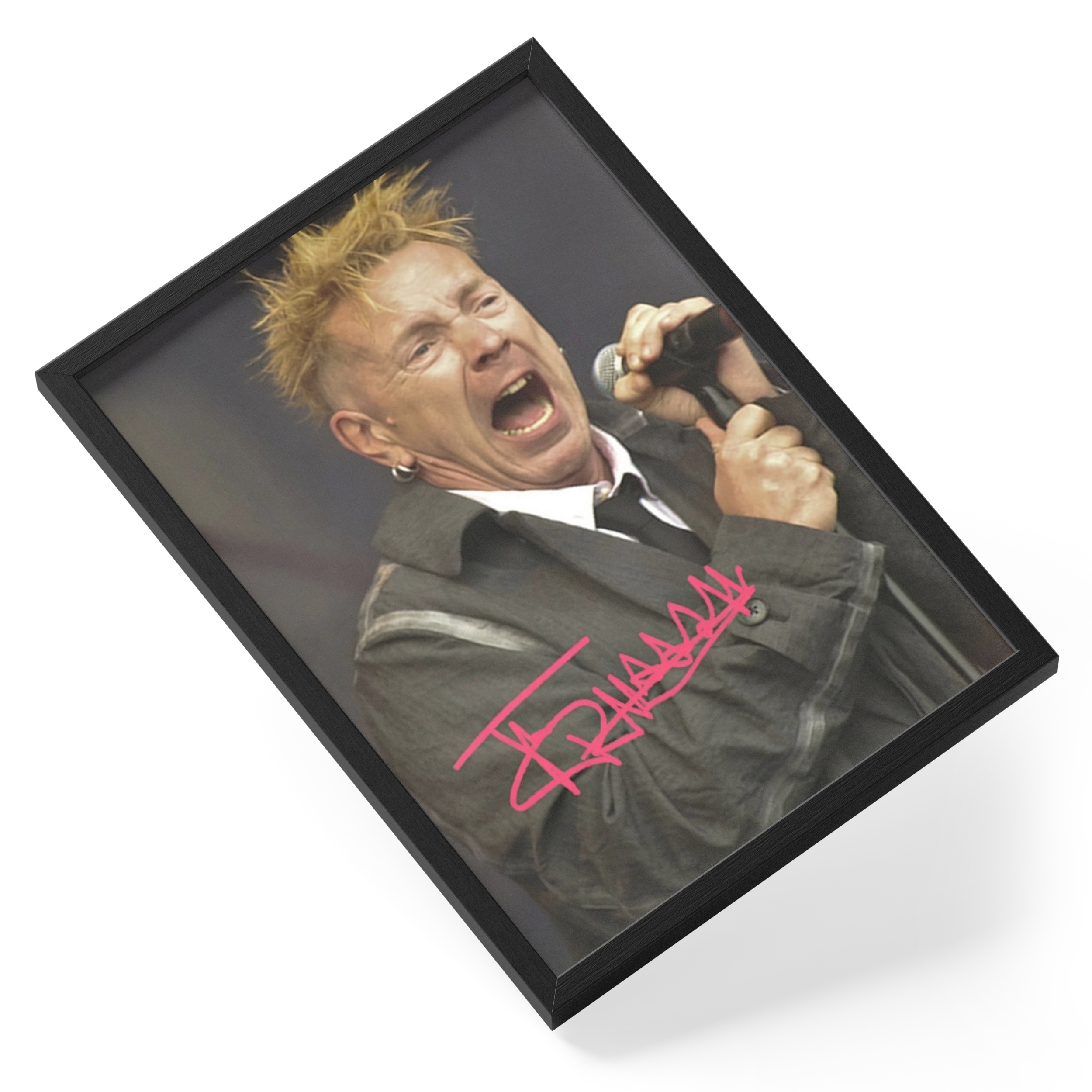 John Lydon Johnny Rotten Sex Pistols Punk Portrait — angled view