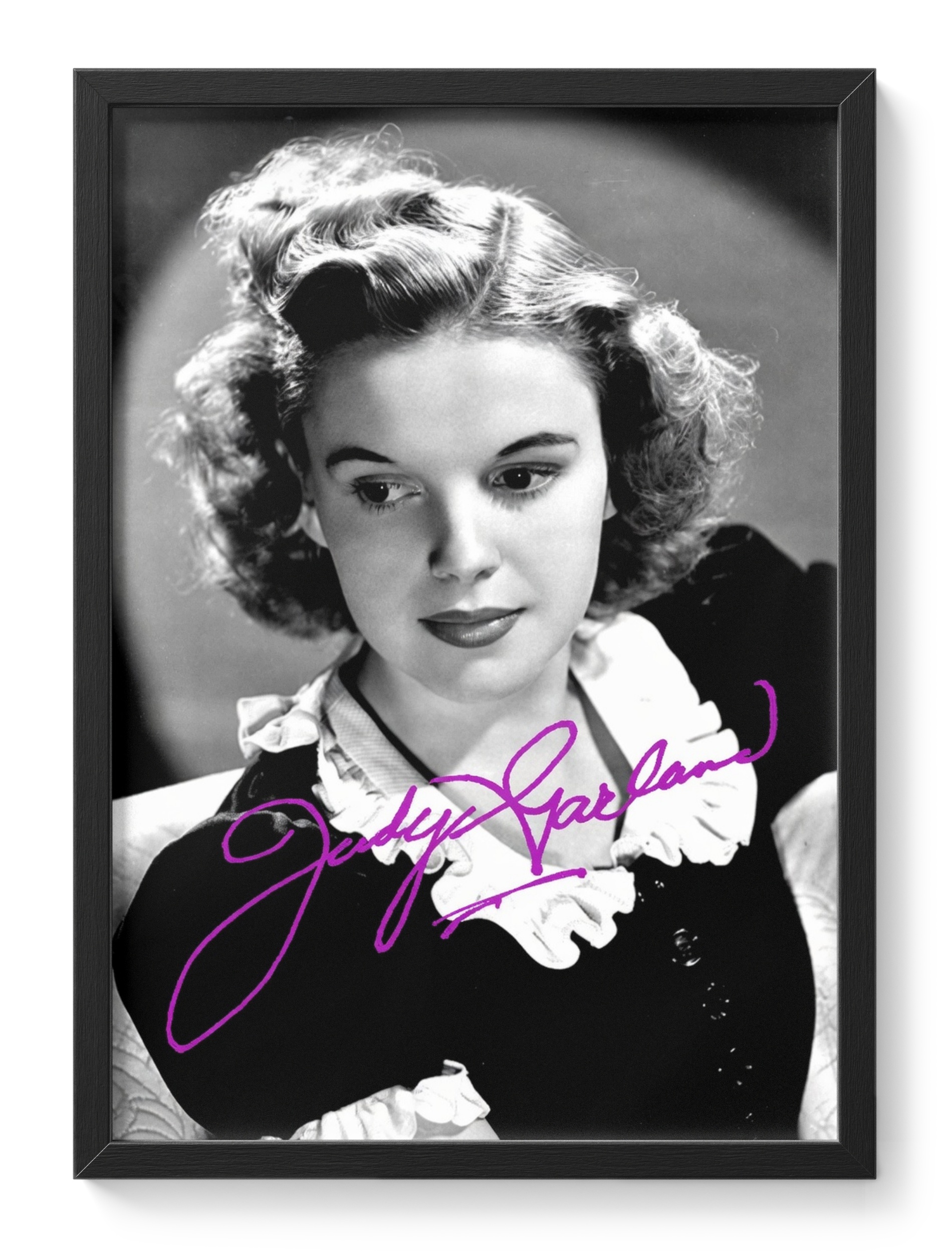 Judy Garland Actress Wizard Oz Portrait Signed — main view
