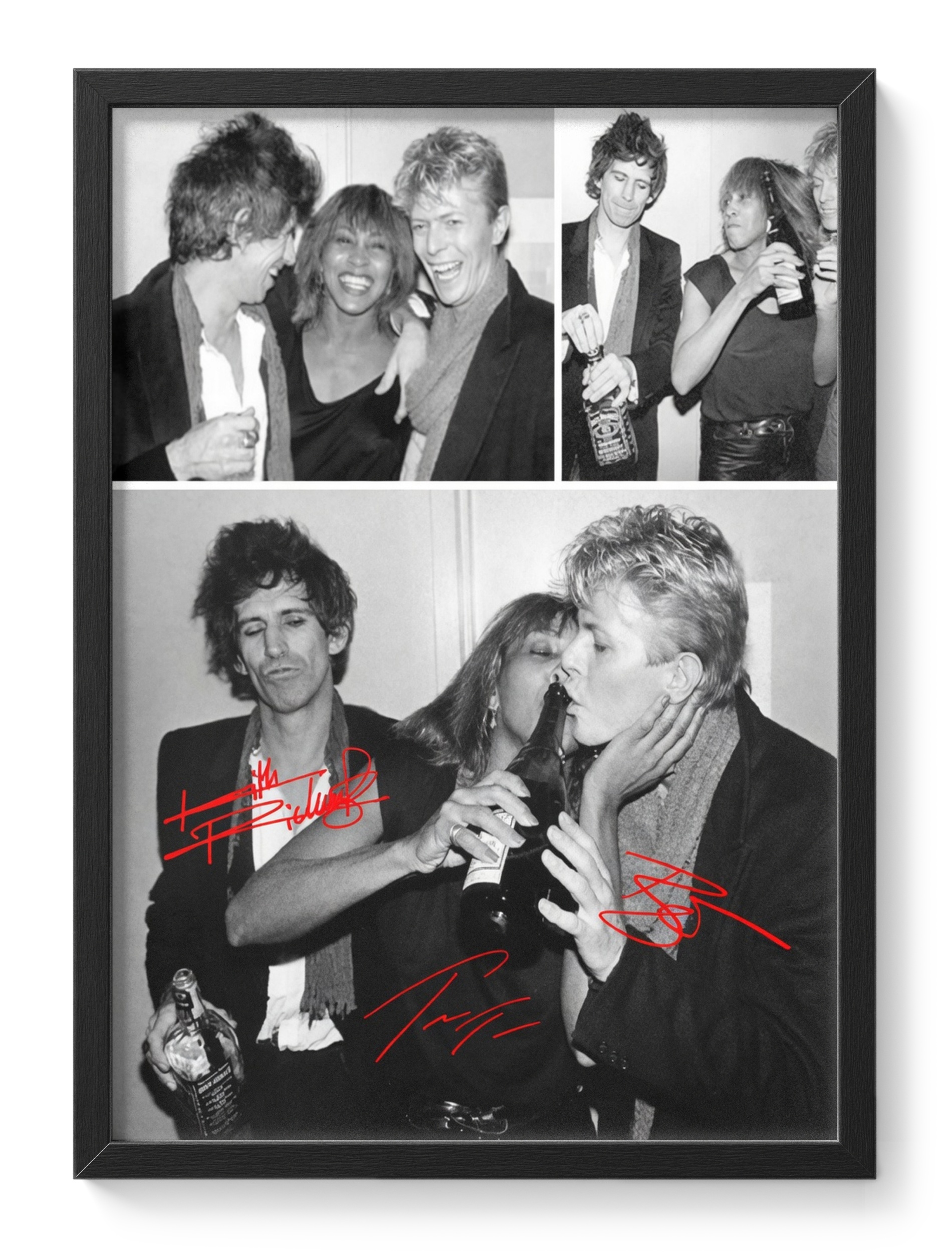 Keith Richards Tina Turner David Bowie Rock Icons Portrait — main view