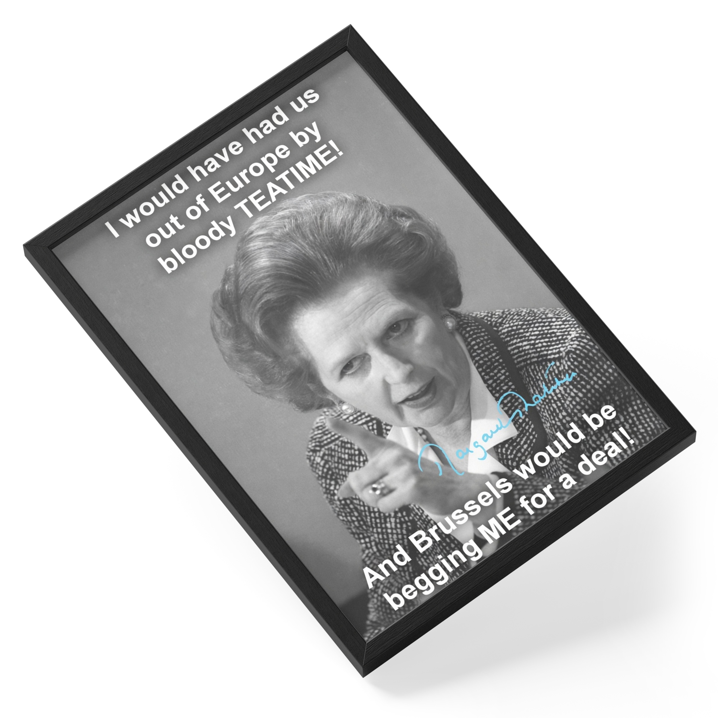 Margaret Thatcher Uk Prime Minister Iron Lady Portrait — angled view