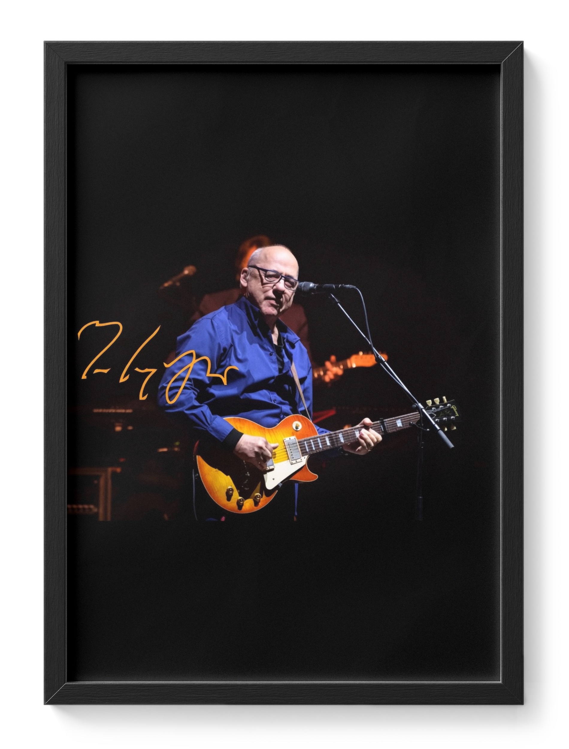Mark Knopfler Dire Straits Guitarist Singer Portrait Signed — main view