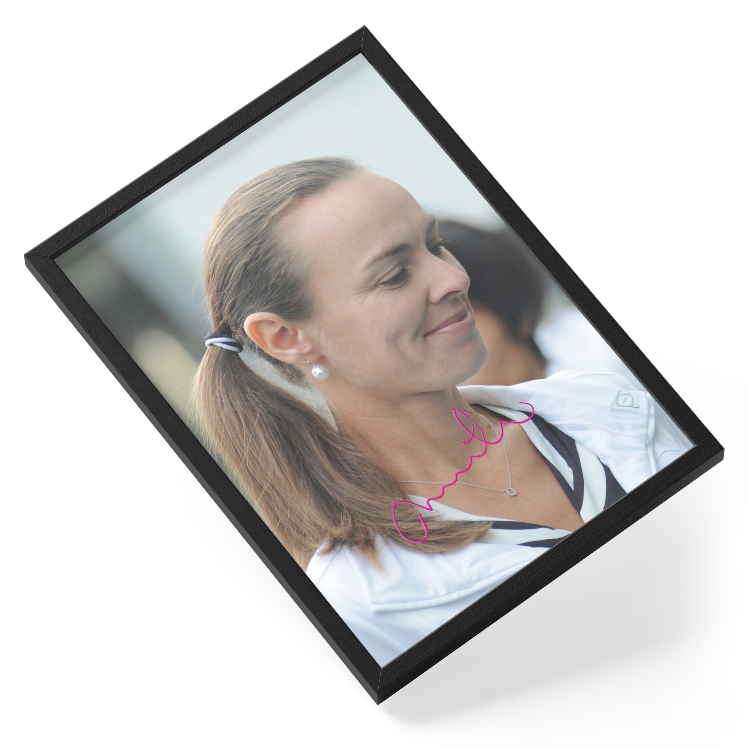 Martina Hingis Tennis Champion Swiss Grand Slam Portrait — angled view