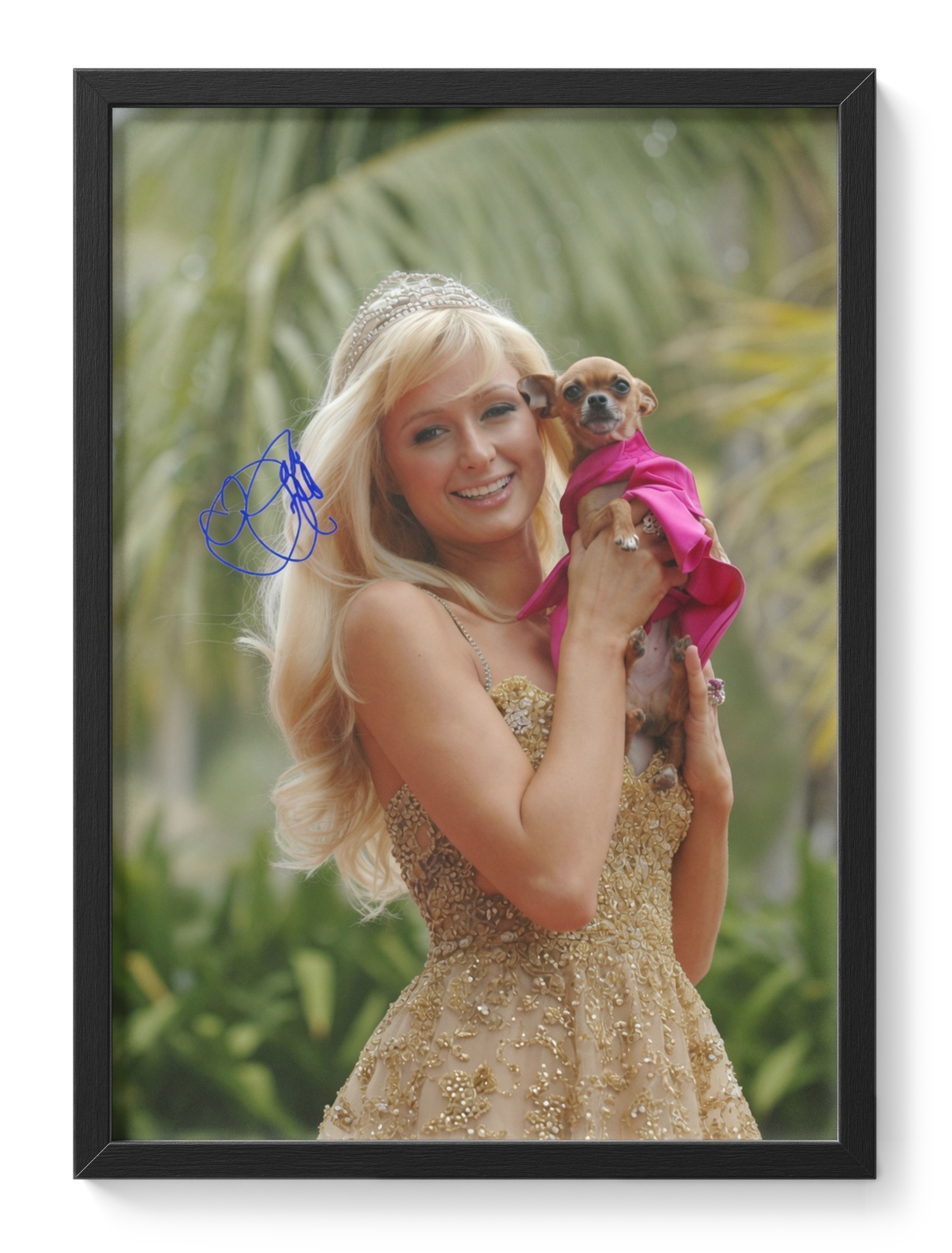 Paris Hilton Tinkerbell Dog Socialite Portrait Signed — main view