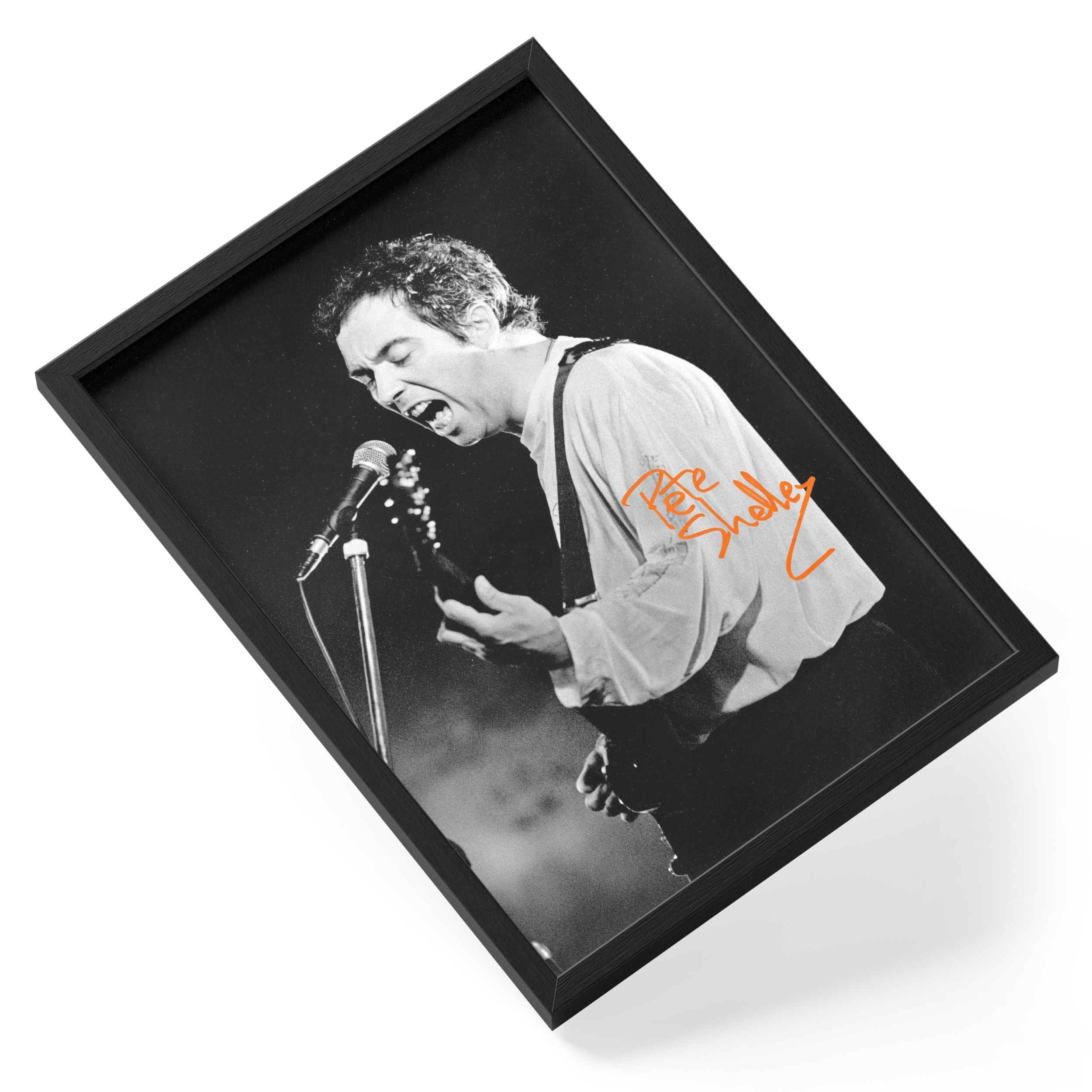 Pete Shelley Buzzcocks Punk Singer Portrait Signed — angled view