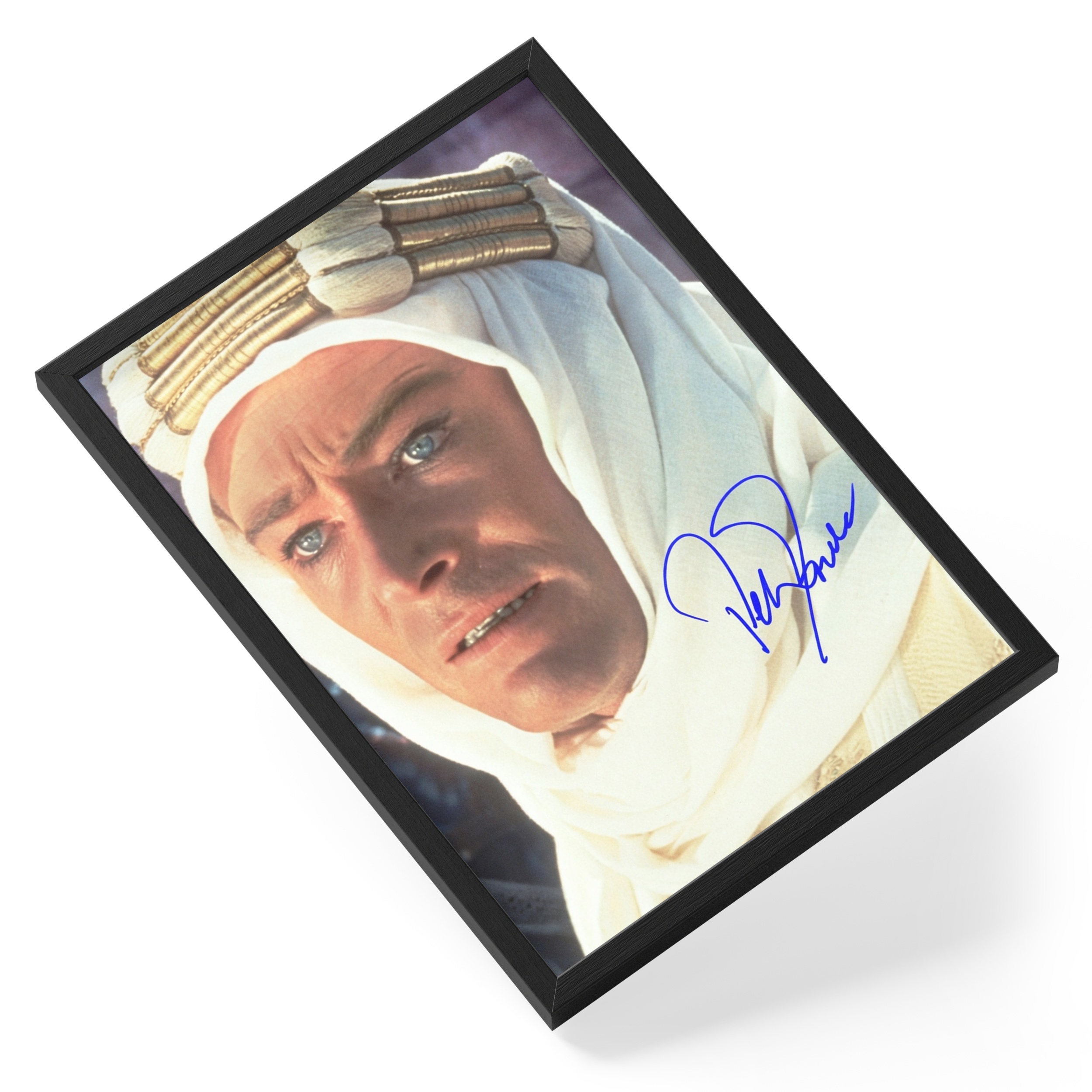 Peter Otoole Lawrence Arabia Actor Portrait Signed — angled view