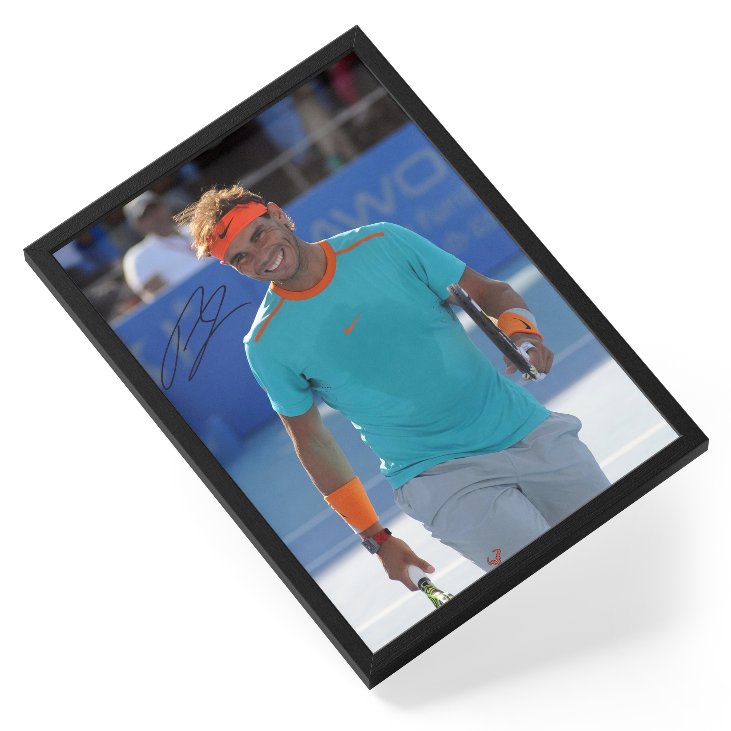 Rafael Nadal Tennis Champion Roland Garros Portrait Signed — angled view