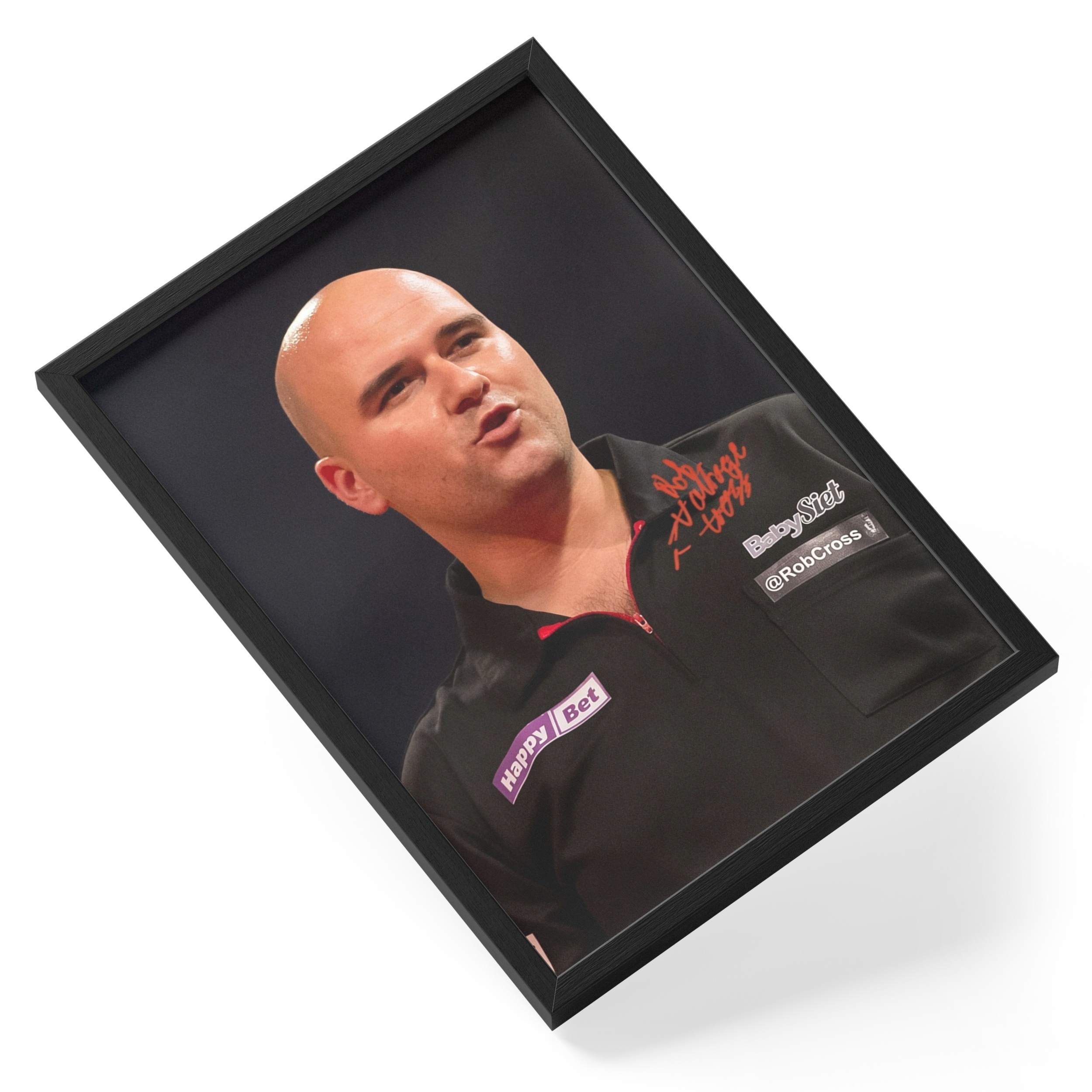 Rob Cross Darts Pdc Champion Voltage Portrait Signed — angled view