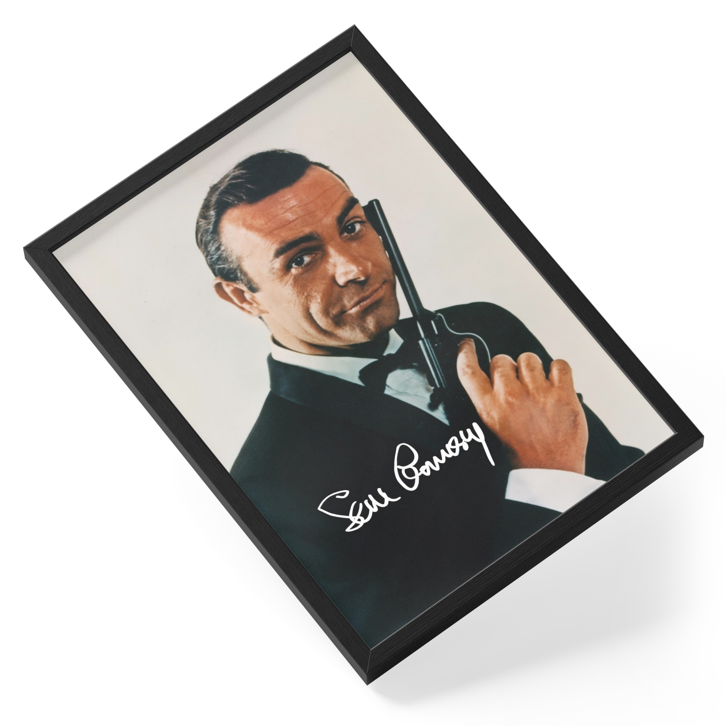 Sean Connery James Bond 007 Spy Movie Icon Portrait — angled view