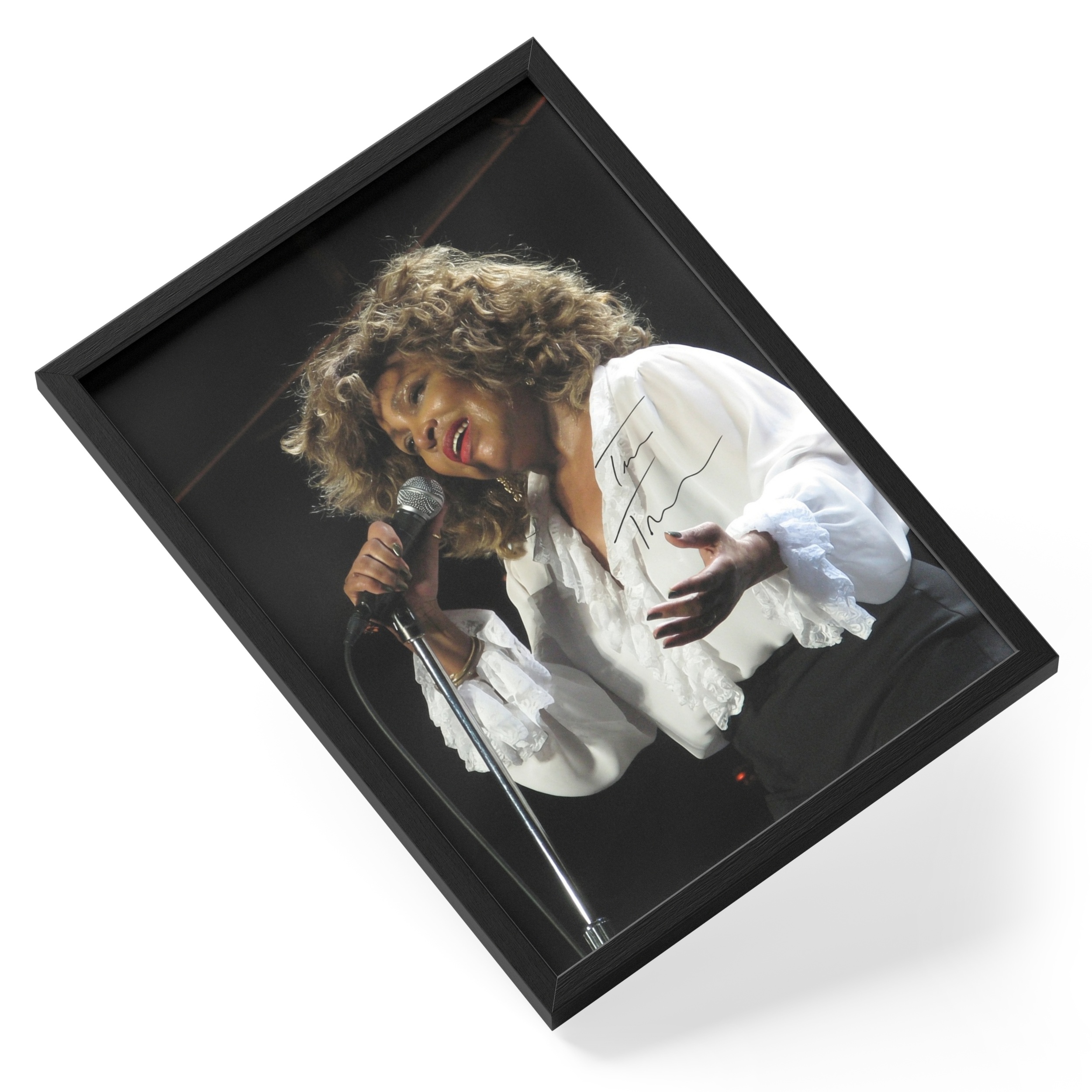Tina Turner Singer Queen Rock Soul Portrait Signed — angled view