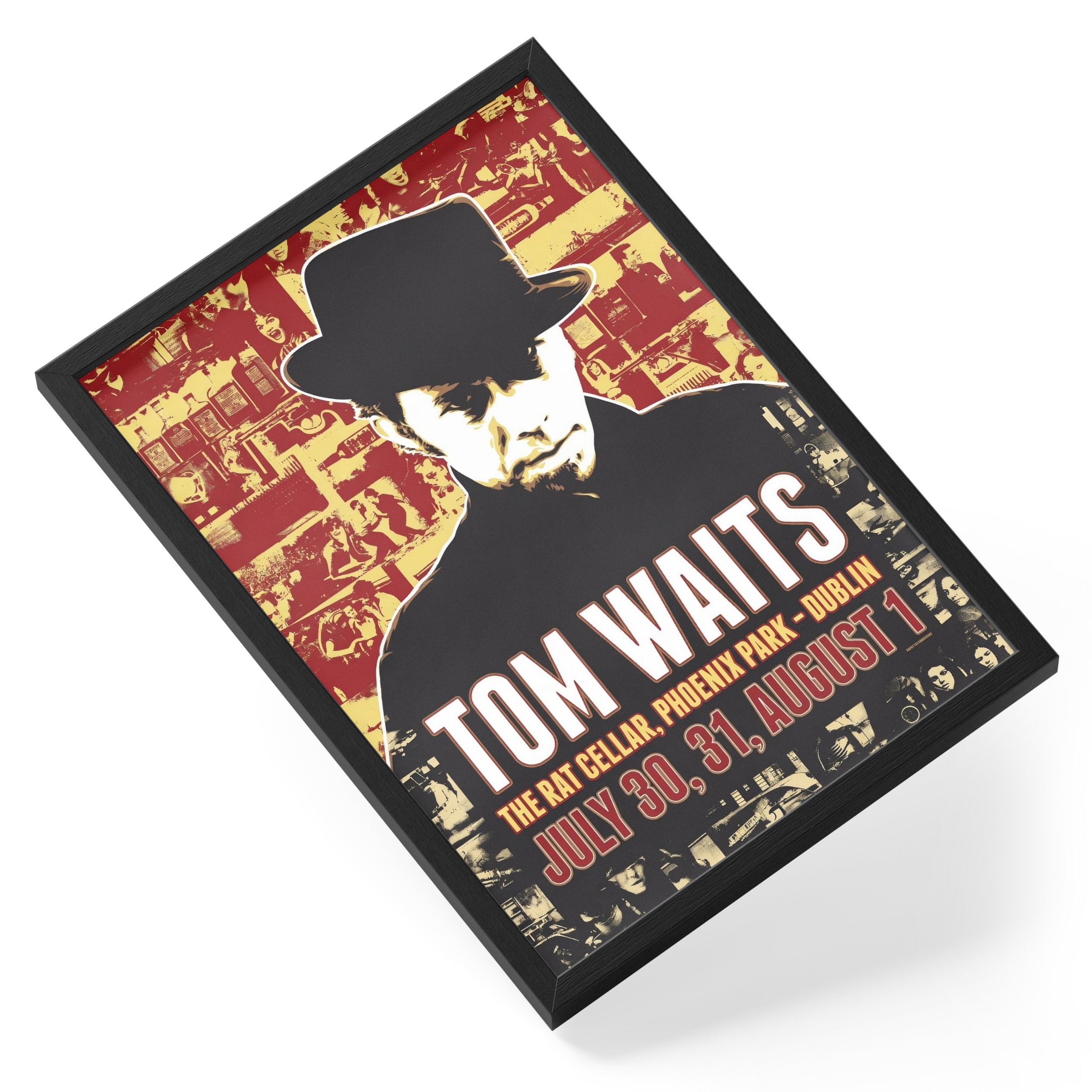Tom Waits Singer Songwriter Gravel Voice Portrait Signed — angled view