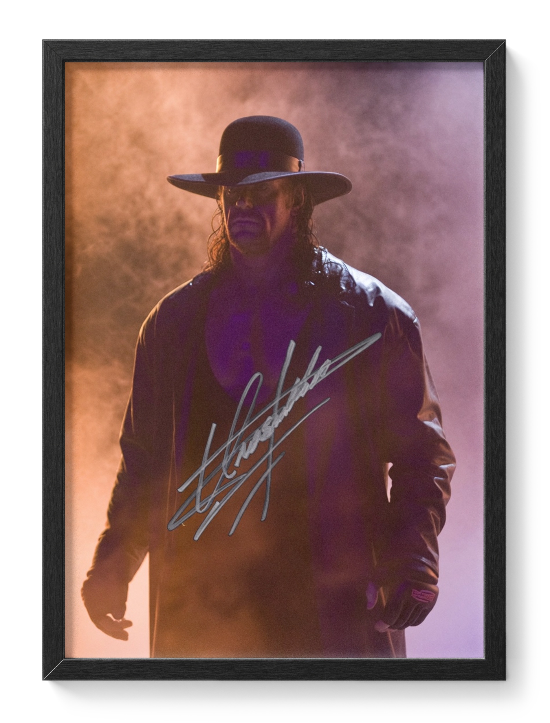 Undertaker Wwe Wrestler Deadman Phenom Portrait Signed — main view