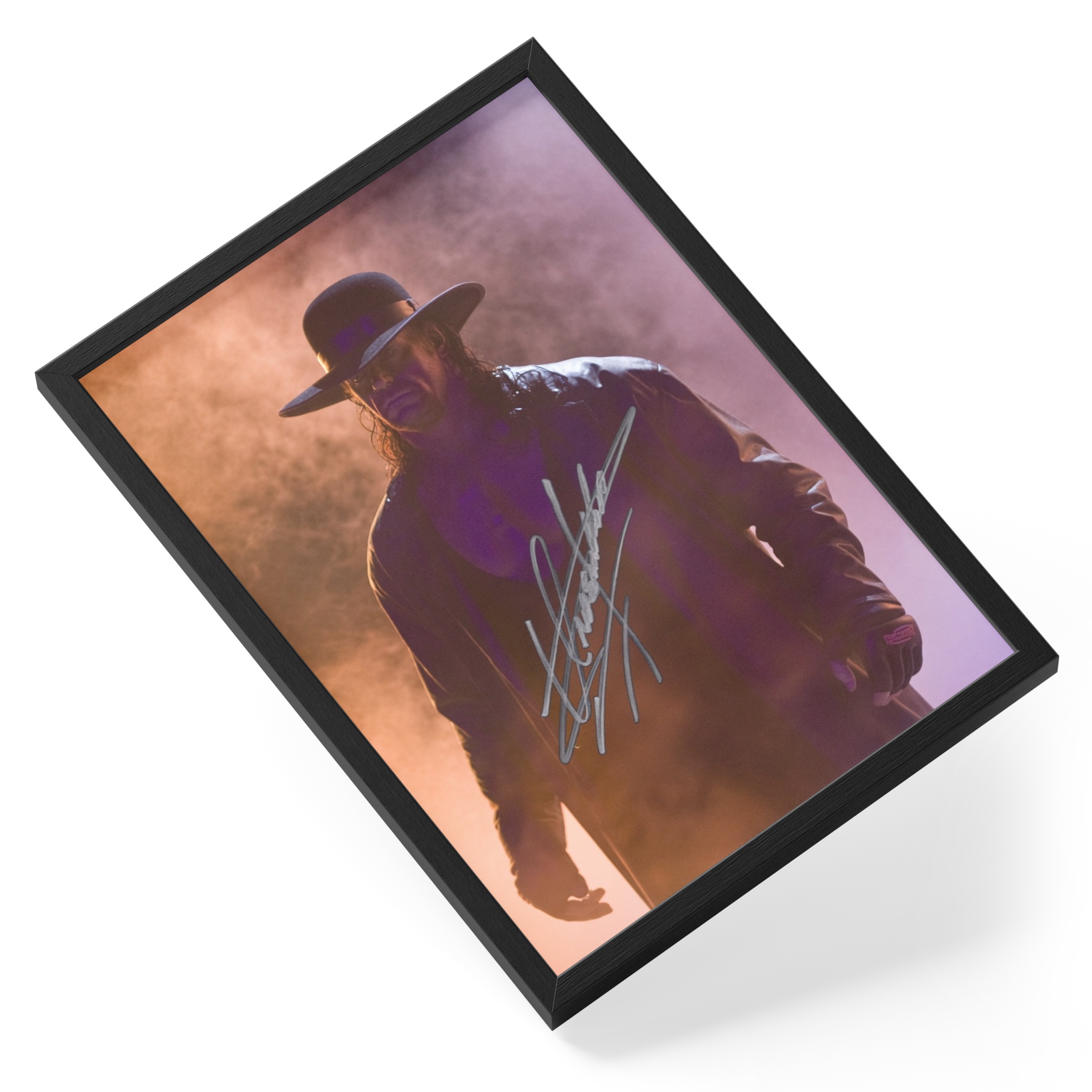 Undertaker Wwe Wrestler Deadman Phenom Portrait Signed — angled view