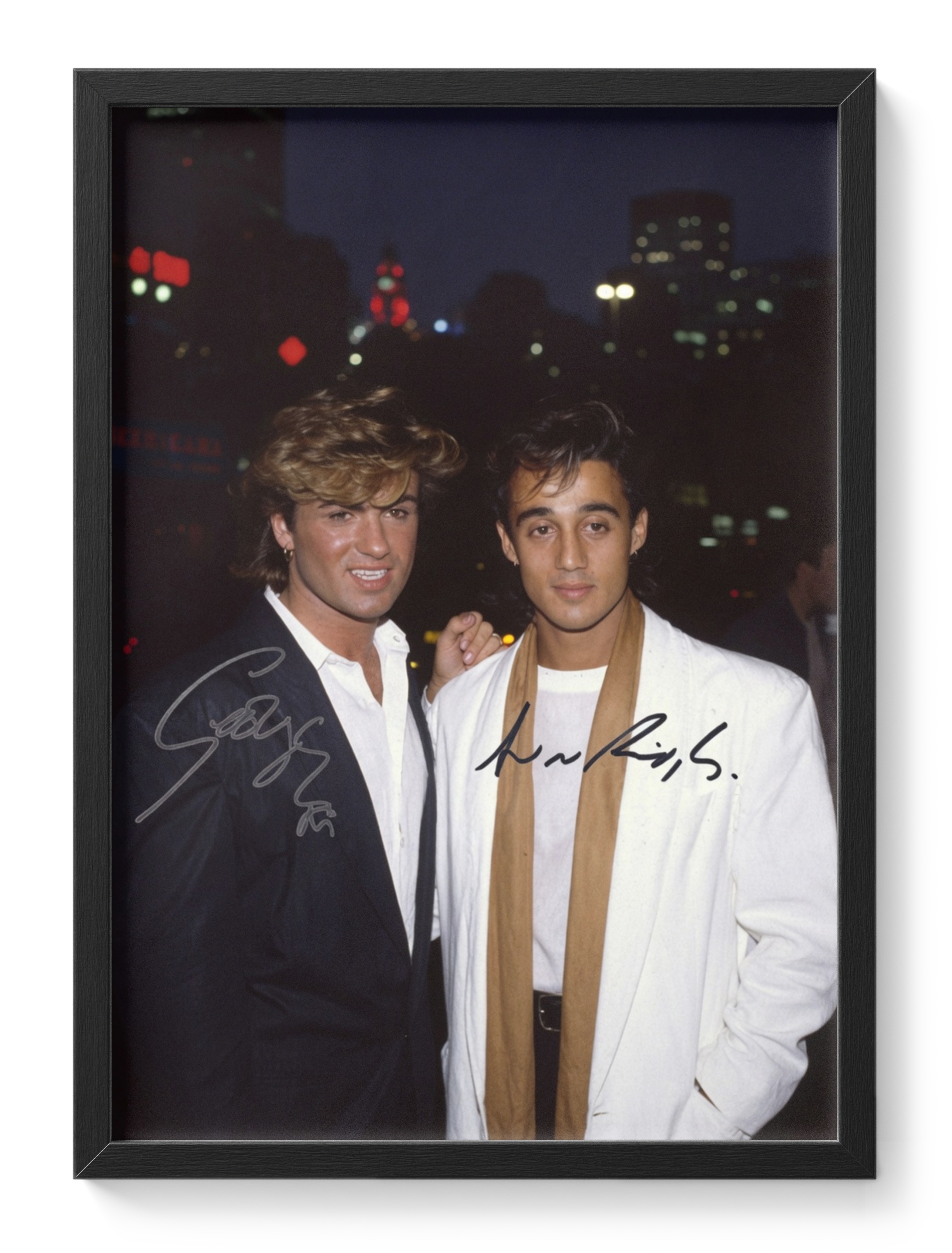 Wham George Michael Ridgeley 1980s Pop Duo Portrait — main view