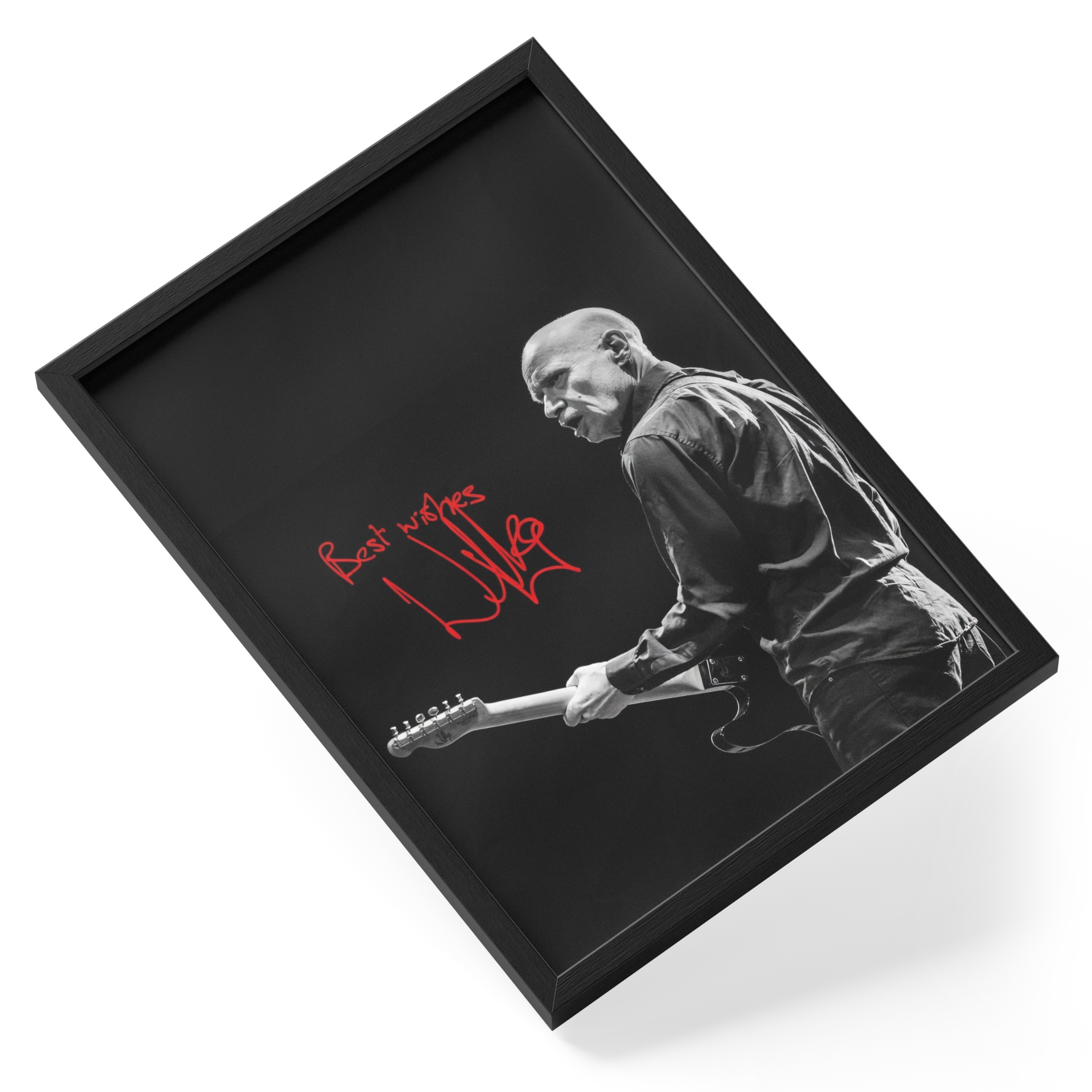 Wilko Johnson Dr Feelgood Guitarist Punk Portrait Signed — angled view