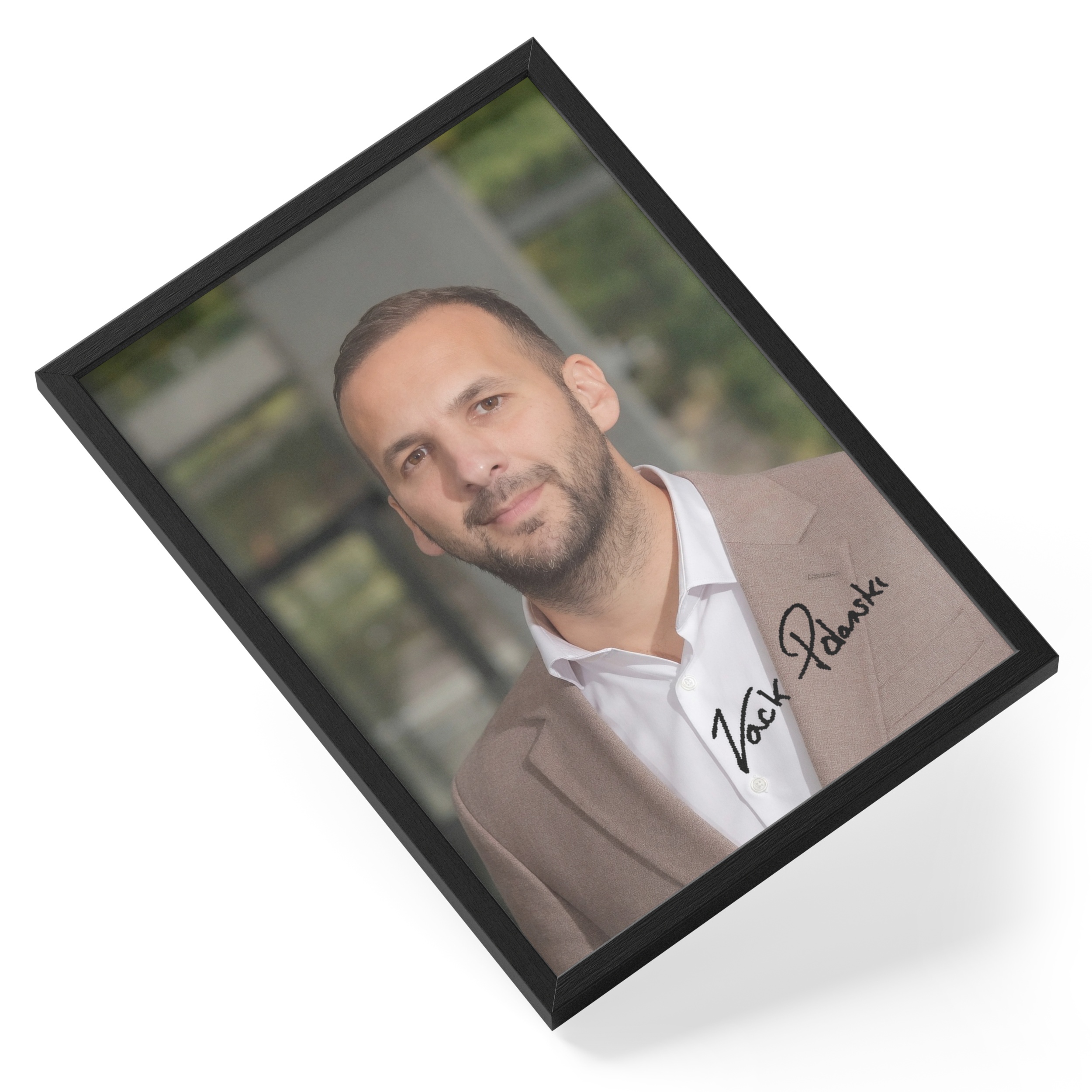 Zack Polanski Green Party Uk Politician Portrait Signed — angled view