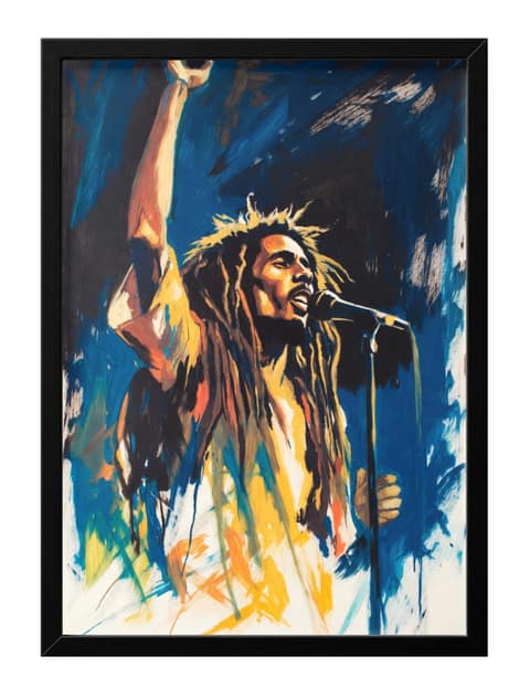 Bob Marley Pop Icon Oil Painting Reggae Roots Rock King Revolutionary