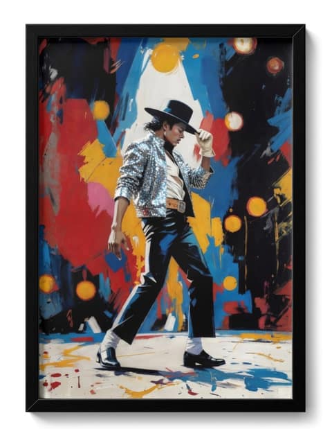 Michael Jackson Pop Icon Oil Painting King Music Star Mj Electrifying